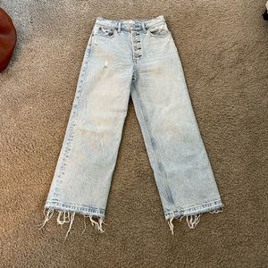 Abercrombie & Fitch The Crop Wide Leg Ultra High Rise jeans